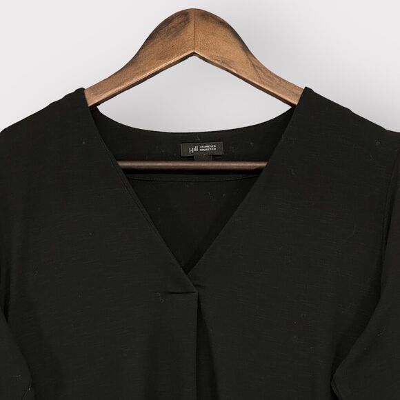 J. Jill Wearable Collection Tunic Top Women S Black V‎ Neck Rayon Stretch X68 - Picture 3 of 12